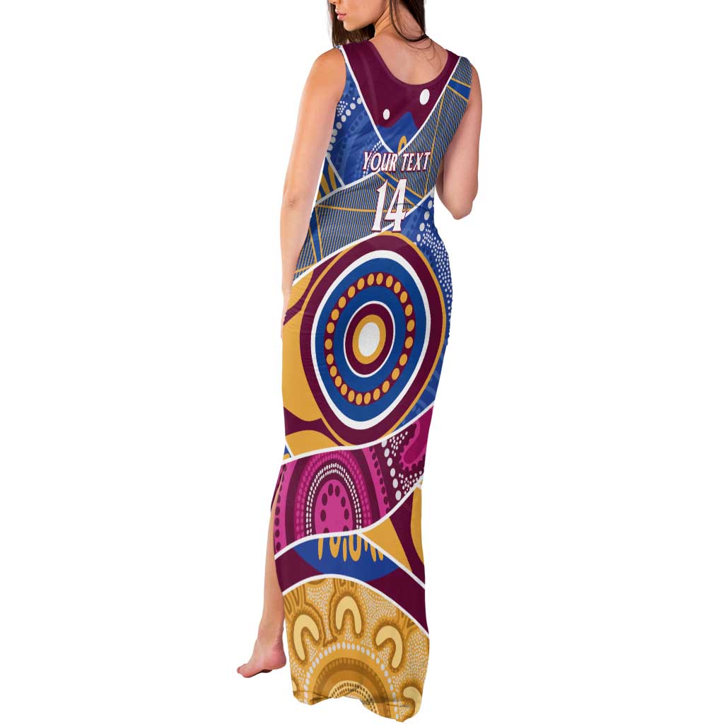 Brisbane Lions Football Custom Tank Maxi Dress Premiers Proud Aboriginal Art - Vibe Hoodie