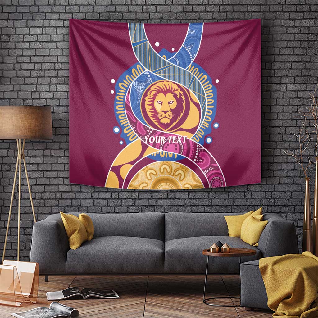 Brisbane Lions Football Custom Tapestry Premiers Proud Aboriginal Art - Vibe Hoodie