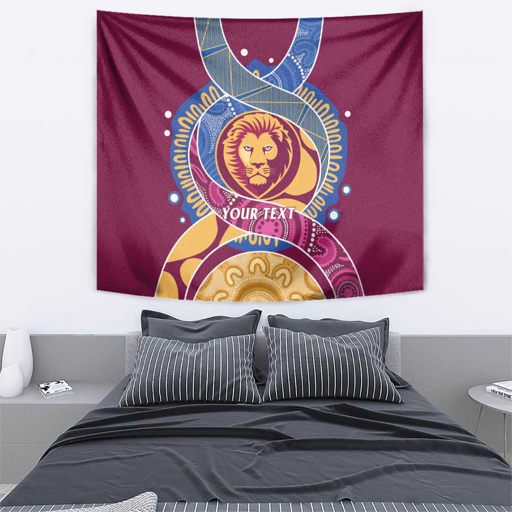 Brisbane Lions Football Custom Tapestry Premiers Proud Aboriginal Art - Vibe Hoodie