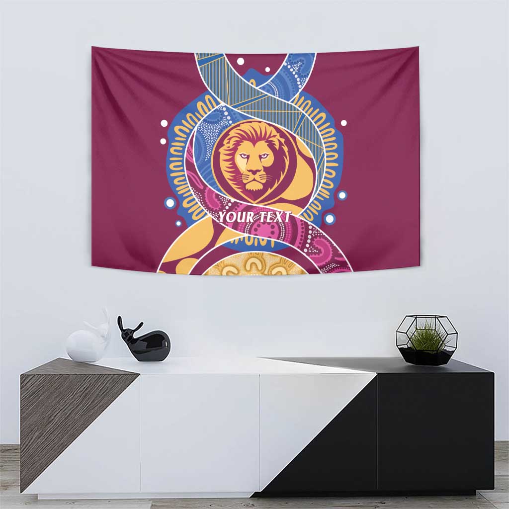 Brisbane Lions Football Custom Tapestry Premiers Proud Aboriginal Art - Vibe Hoodie