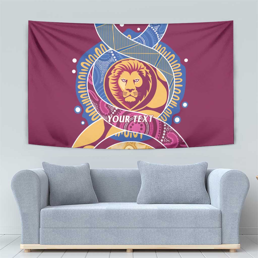 Brisbane Lions Football Custom Tapestry Premiers Proud Aboriginal Art - Vibe Hoodie