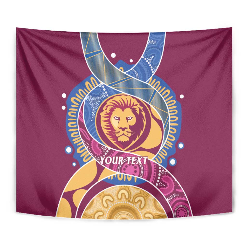 Brisbane Lions Football Custom Tapestry Premiers Proud Aboriginal Art - Vibe Hoodie