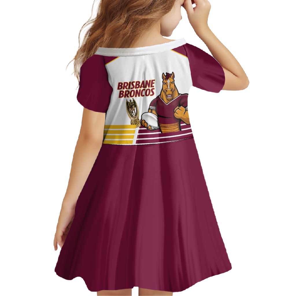 Brisbane Broncos Rugby Personalised Family Matching Long Sleeve Bodycon Dress and Hawaiian Shirt NRL 4th Premiers Proud - Vibe Hoodie