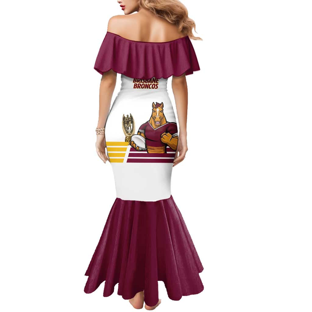 Brisbane Broncos Rugby Personalised Family Matching Mermaid Dress and Hawaiian Shirt NRL 4th Premiers Proud - Vibe Hoodie