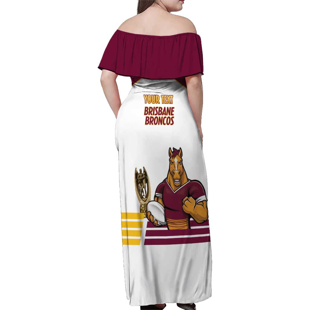 Brisbane Broncos Rugby Personalised Family Matching Off Shoulder Maxi Dress and Hawaiian Shirt NRL 4th Premiers Proud - Vibe Hoodie