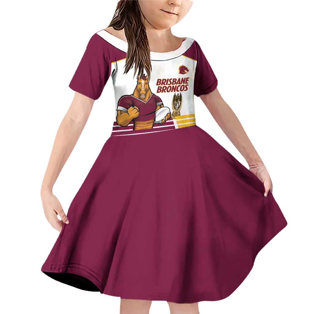 Brisbane Broncos Rugby Personalised Family Matching Off Shoulder Short Dress and Hawaiian Shirt NRL 4th Premiers Proud - Vibe Hoodie