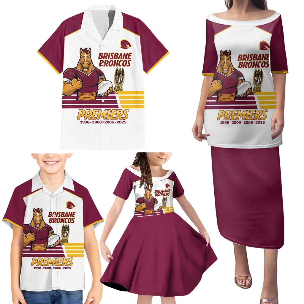 Brisbane Broncos Rugby Personalised Family Matching Puletasi and Hawaiian Shirt NRL 4th Premiers Proud - Vibe Hoodie