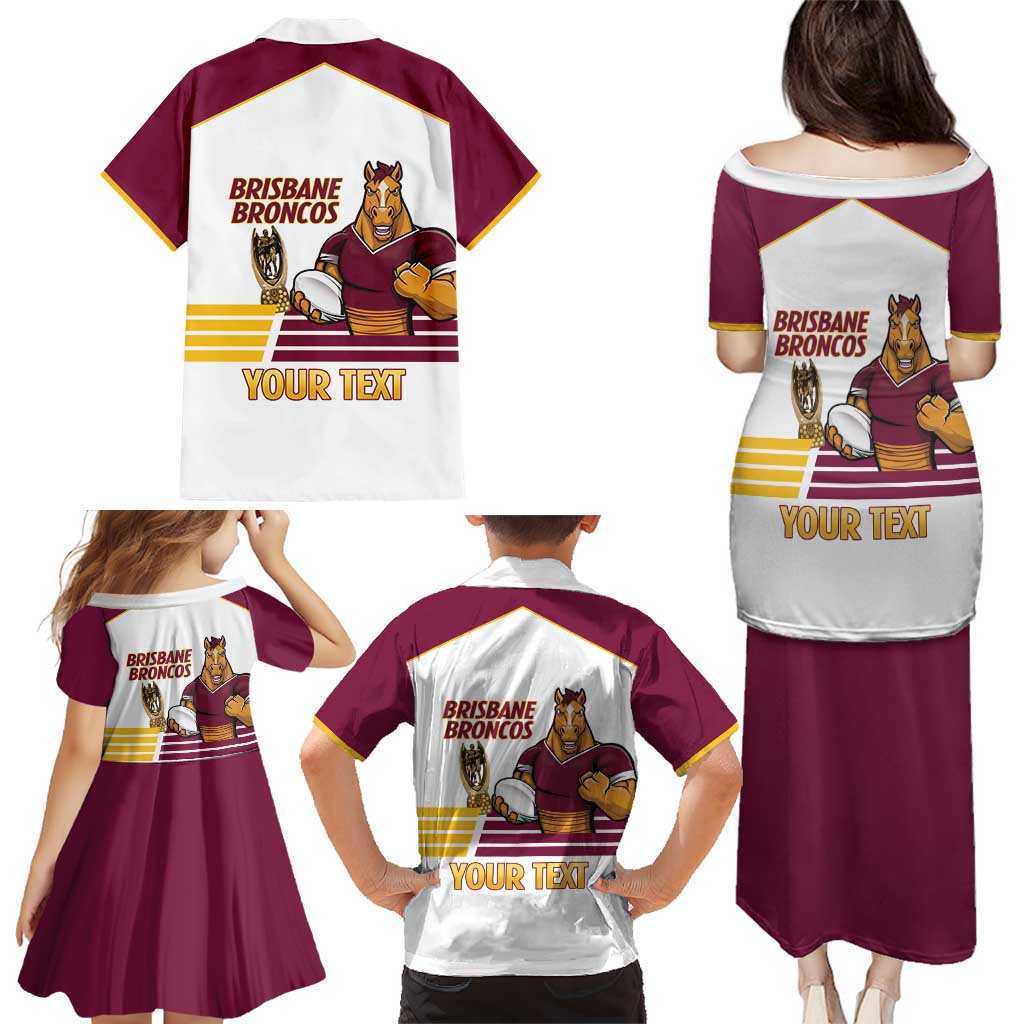 Brisbane Broncos Rugby Personalised Family Matching Puletasi and Hawaiian Shirt NRL 4th Premiers Proud - Vibe Hoodie