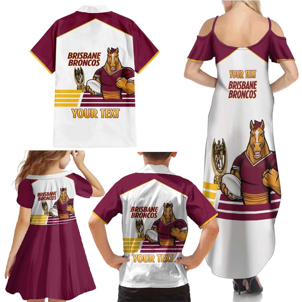 Brisbane Broncos Rugby Personalised Family Matching Summer Maxi Dress and Hawaiian Shirt NRL 4th Premiers Proud - Vibe Hoodie