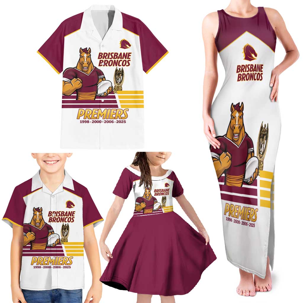 Brisbane Broncos Rugby Personalised Family Matching Tank Maxi Dress and Hawaiian Shirt NRL 4th Premiers Proud - Vibe Hoodie