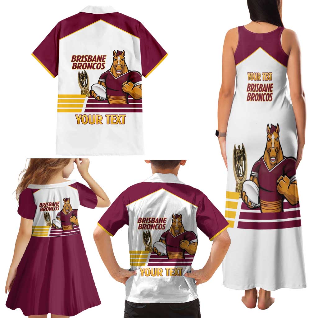 Brisbane Broncos Rugby Personalised Family Matching Tank Maxi Dress and Hawaiian Shirt NRL 4th Premiers Proud - Vibe Hoodie