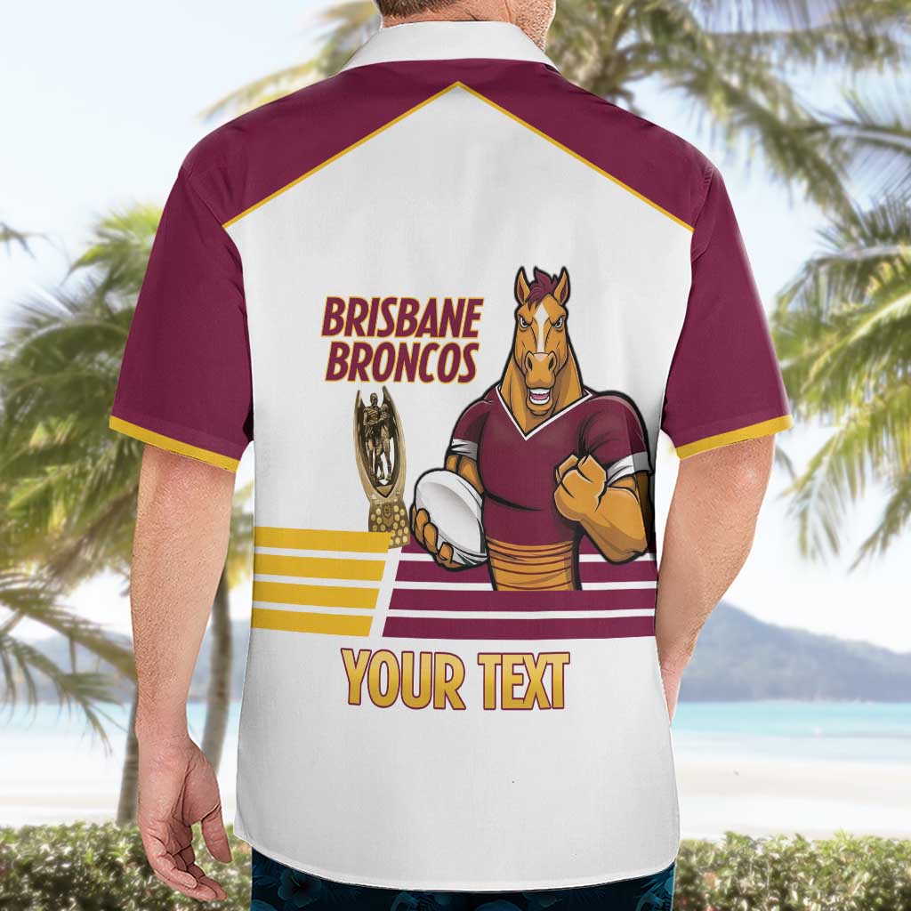 Brisbane Broncos Rugby Personalised Hawaiian Shirt NRL 4th Premiers Proud - Vibe Hoodie