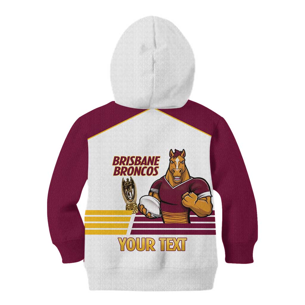 Brisbane Broncos Rugby Personalised Kid Hoodie NRL 4th Premiers Proud - Vibe Hoodie