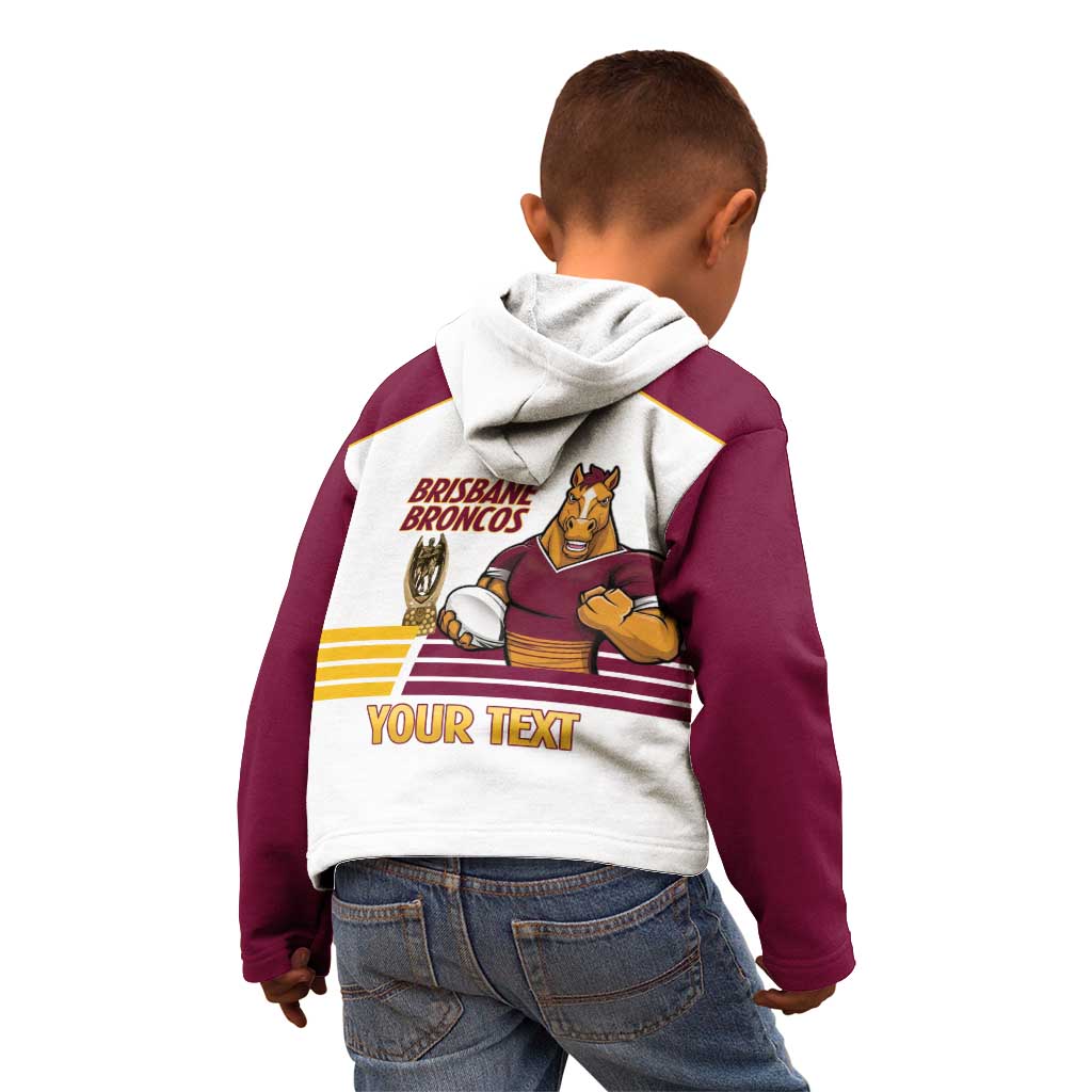 Brisbane Broncos Rugby Personalised Kid Hoodie NRL 4th Premiers Proud - Vibe Hoodie