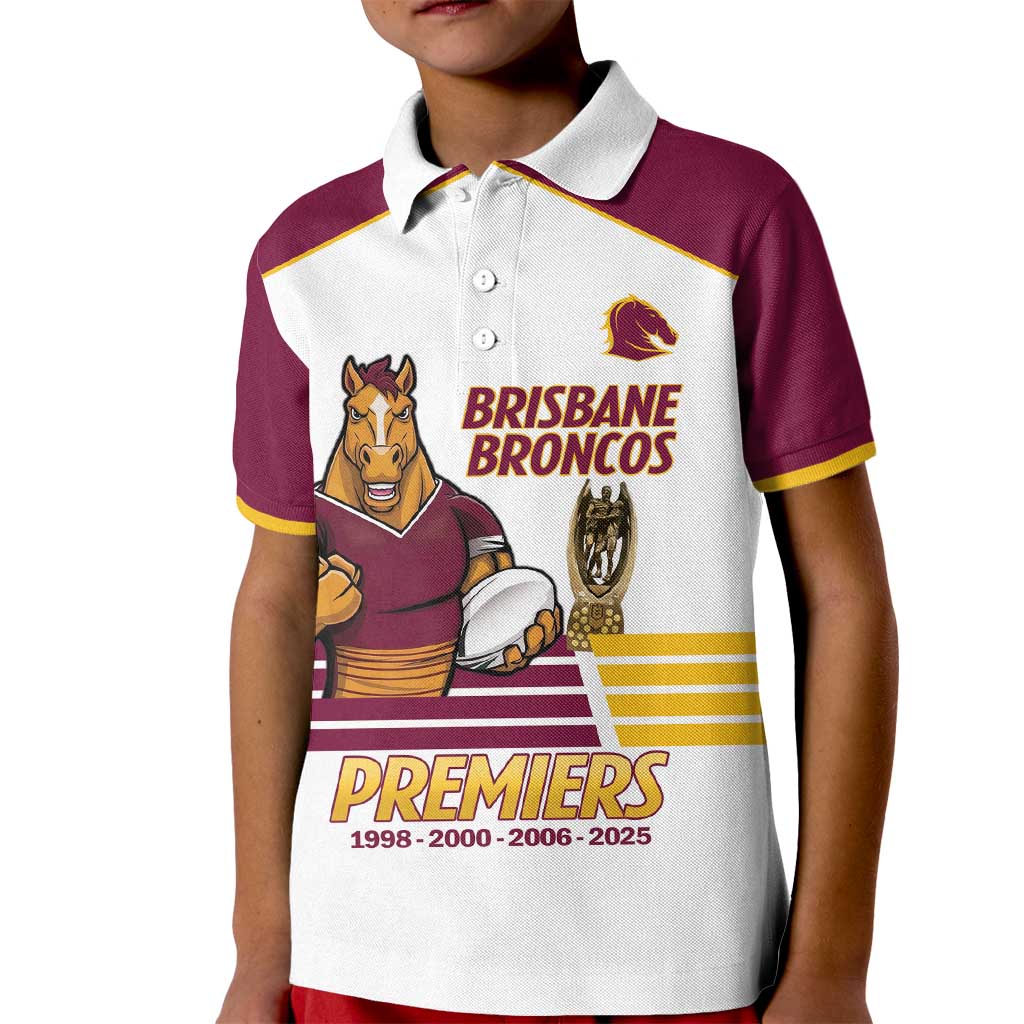 Brisbane Broncos Rugby Personalised Kid Polo Shirt NRL 4th Premiers Proud - Vibe Hoodie