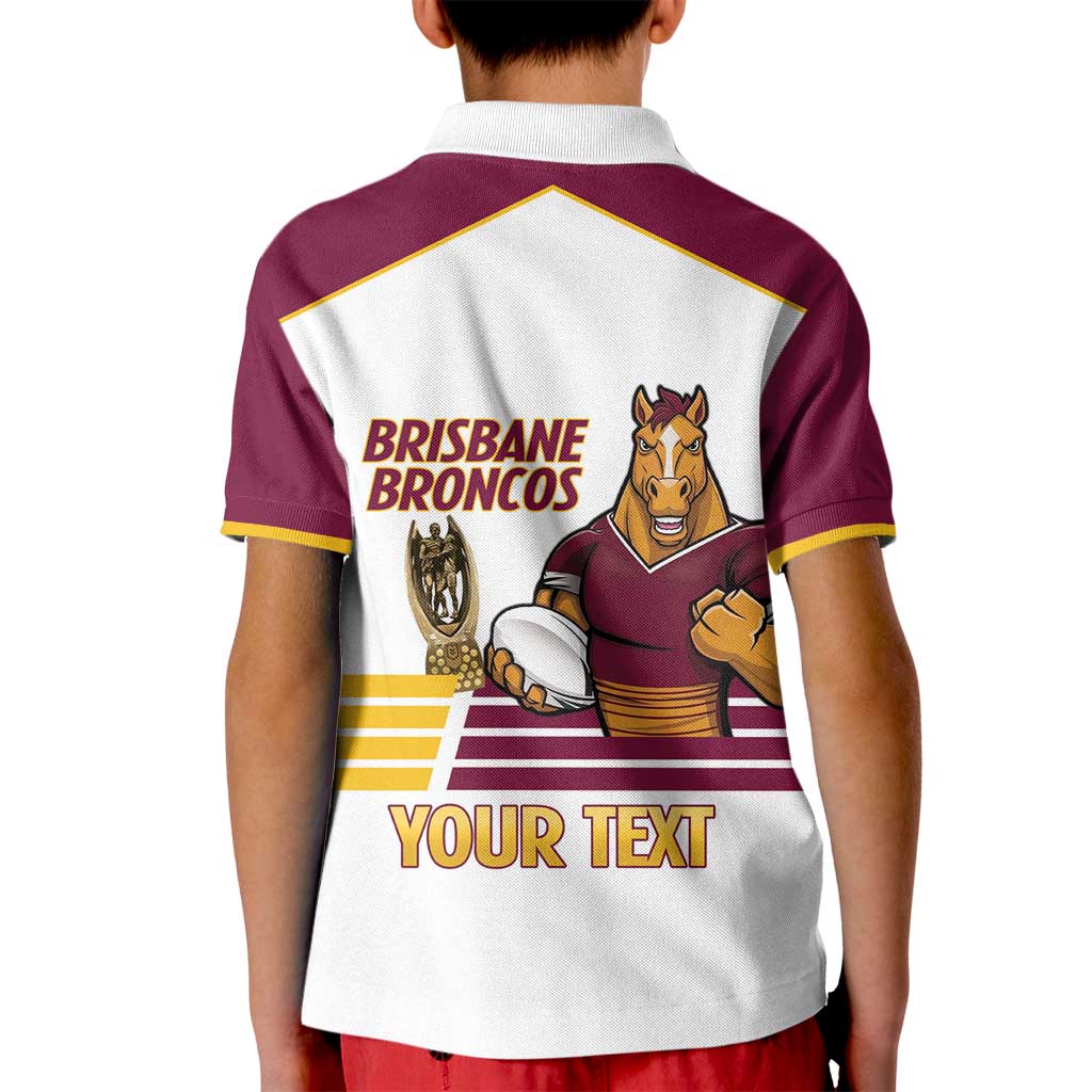 Brisbane Broncos Rugby Personalised Kid Polo Shirt NRL 4th Premiers Proud - Vibe Hoodie
