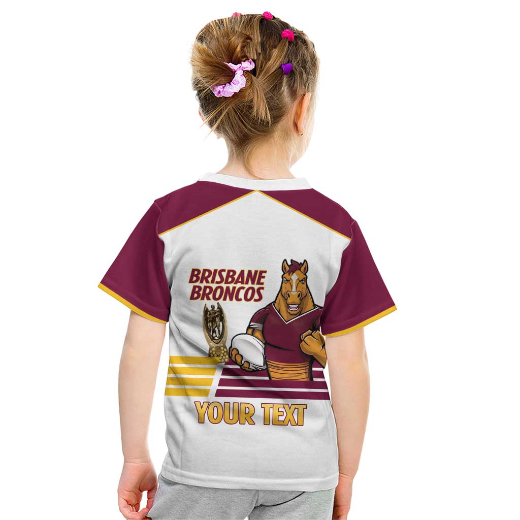 Brisbane Broncos Rugby Personalised Kid T Shirt NRL 4th Premiers Proud - Vibe Hoodie