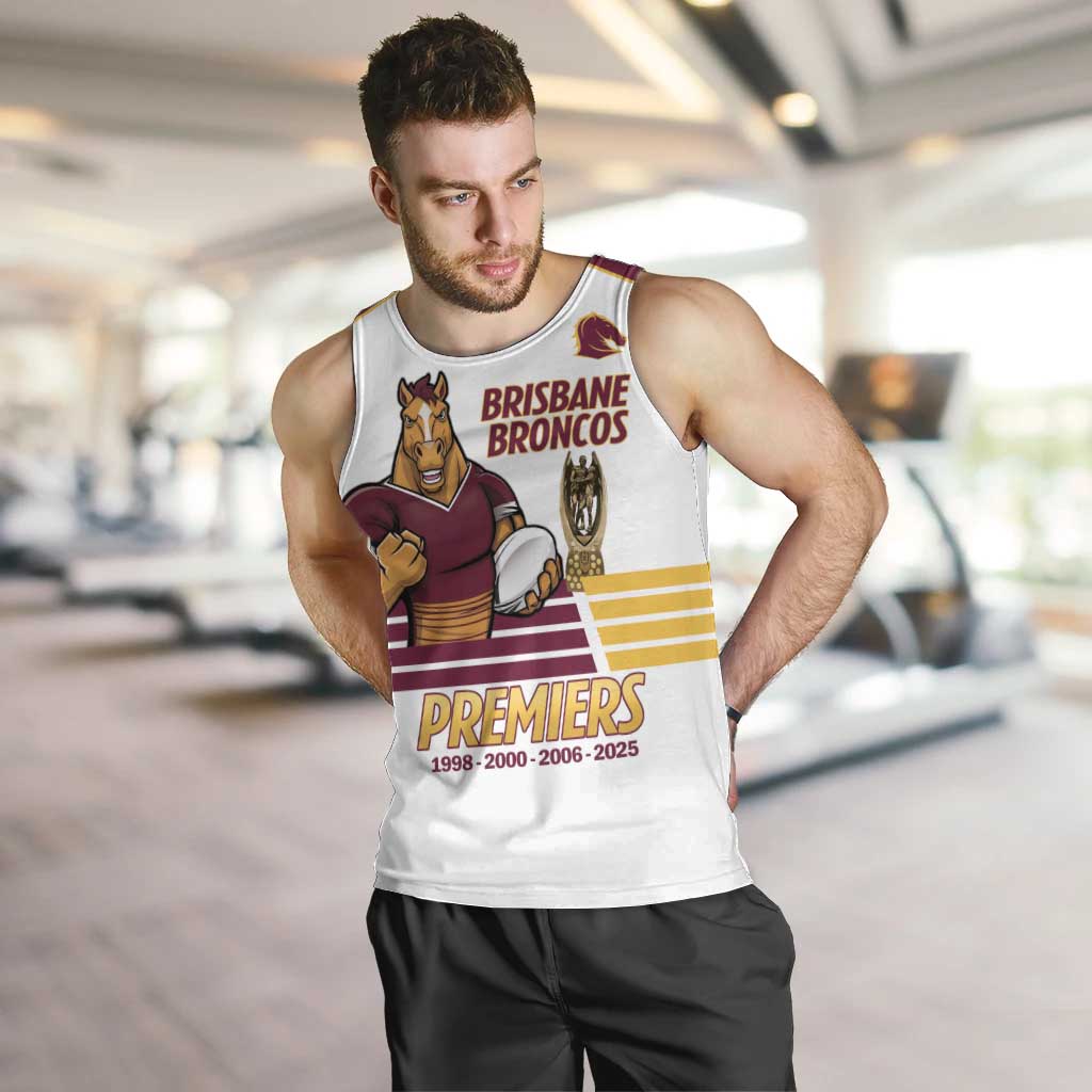 Brisbane Broncos Rugby Personalised Men Tank Top NRL 4th Premiers Proud - Vibe Hoodie