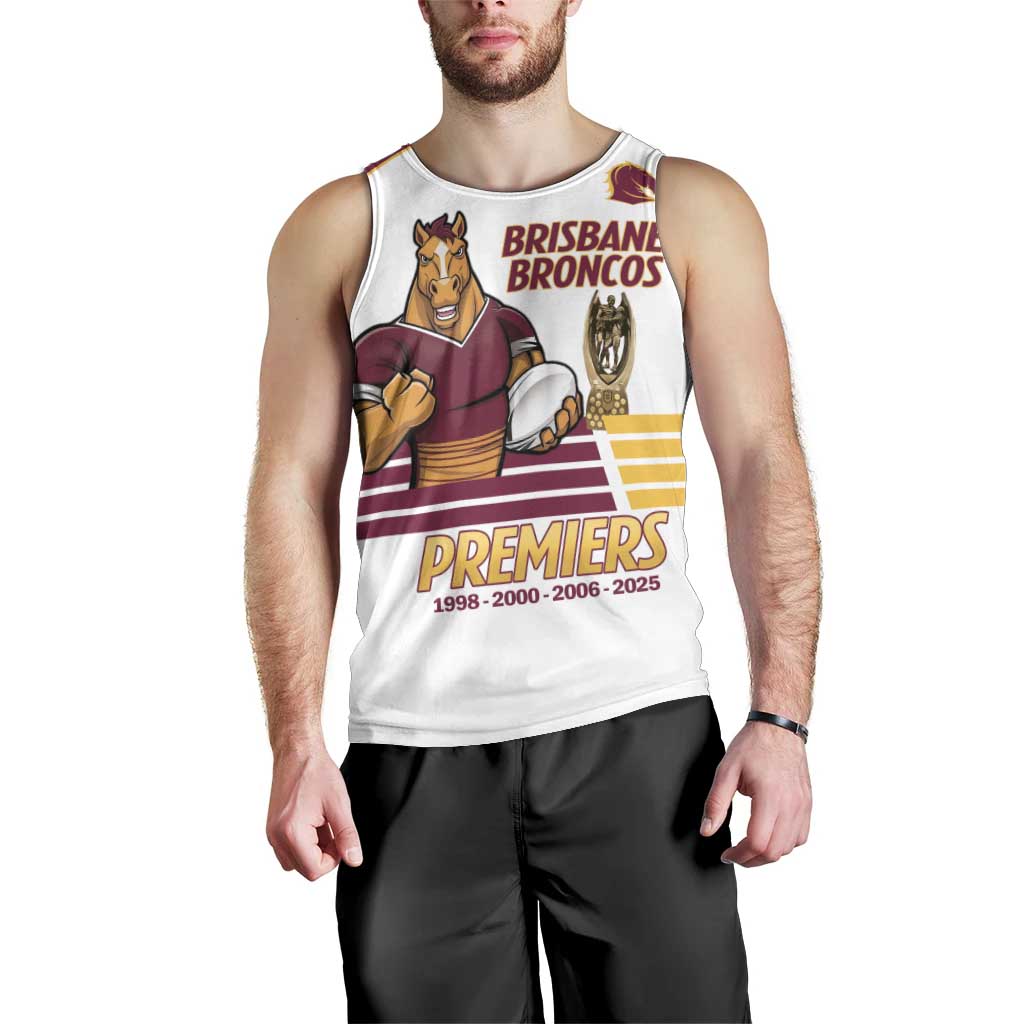 Brisbane Broncos Rugby Personalised Men Tank Top NRL 4th Premiers Proud - Vibe Hoodie