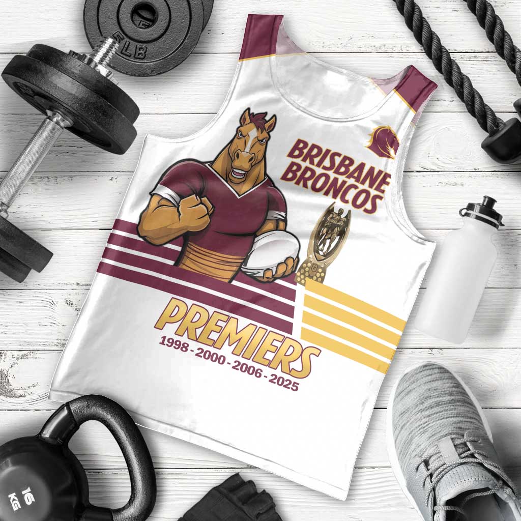 Brisbane Broncos Rugby Personalised Men Tank Top NRL 4th Premiers Proud - Vibe Hoodie