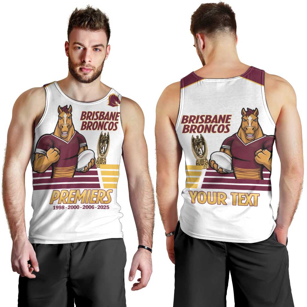 Brisbane Broncos Rugby Personalised Men Tank Top NRL 4th Premiers Proud - Vibe Hoodie