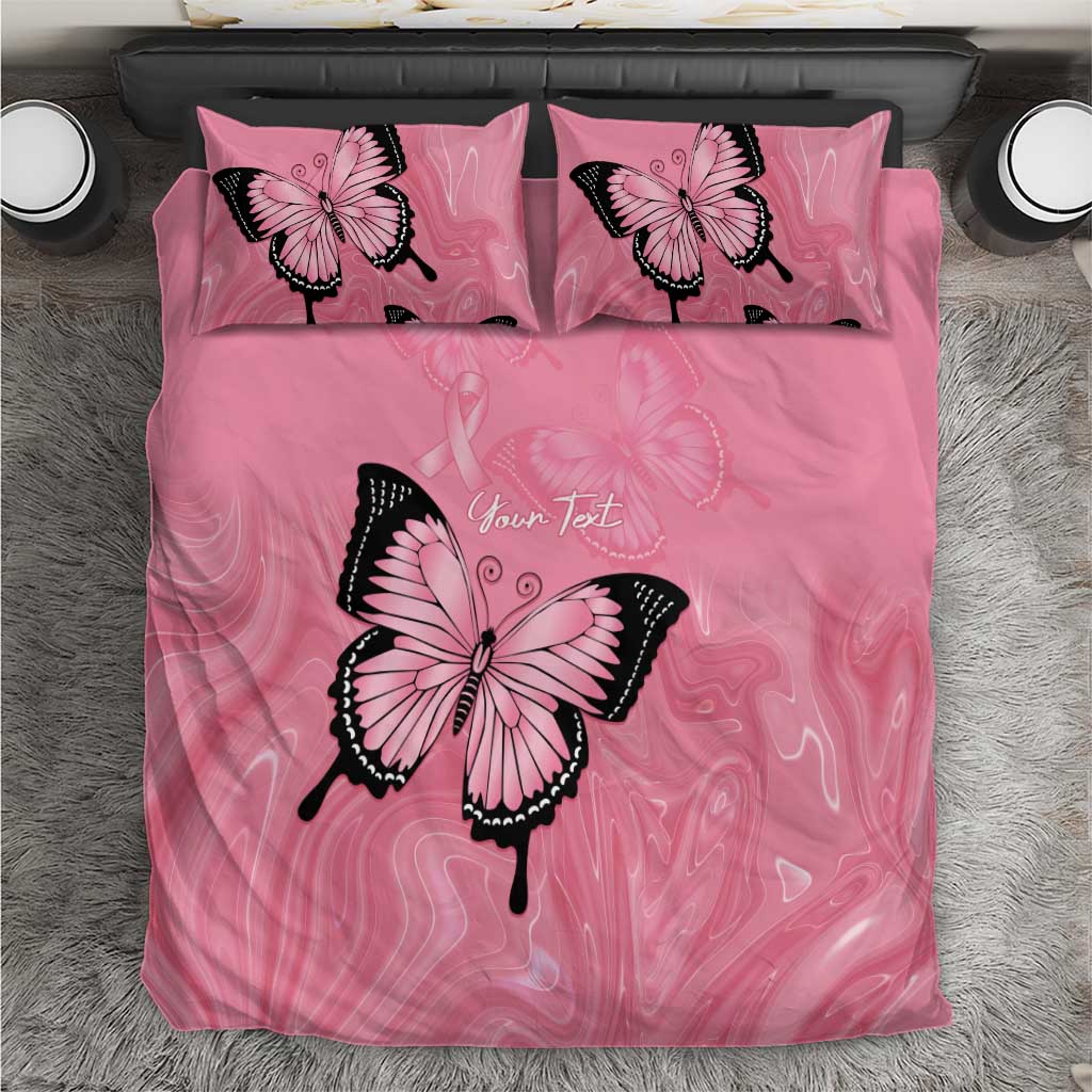 Personalised Australia Breast Cancer Awareness Bedding Set Pink Ribbon Butterfly Opal Pattern - Vibe Hoodie