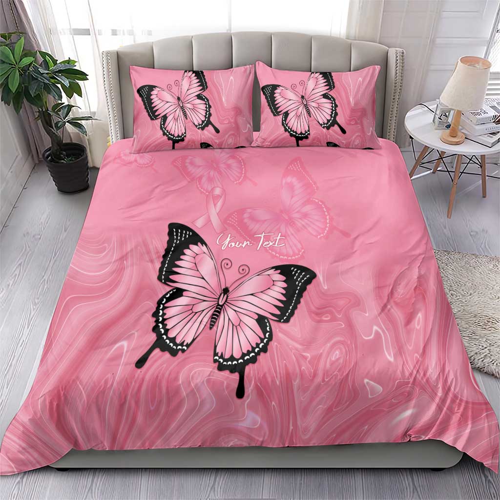 Personalised Australia Breast Cancer Awareness Bedding Set Pink Ribbon Butterfly Opal Pattern - Vibe Hoodie