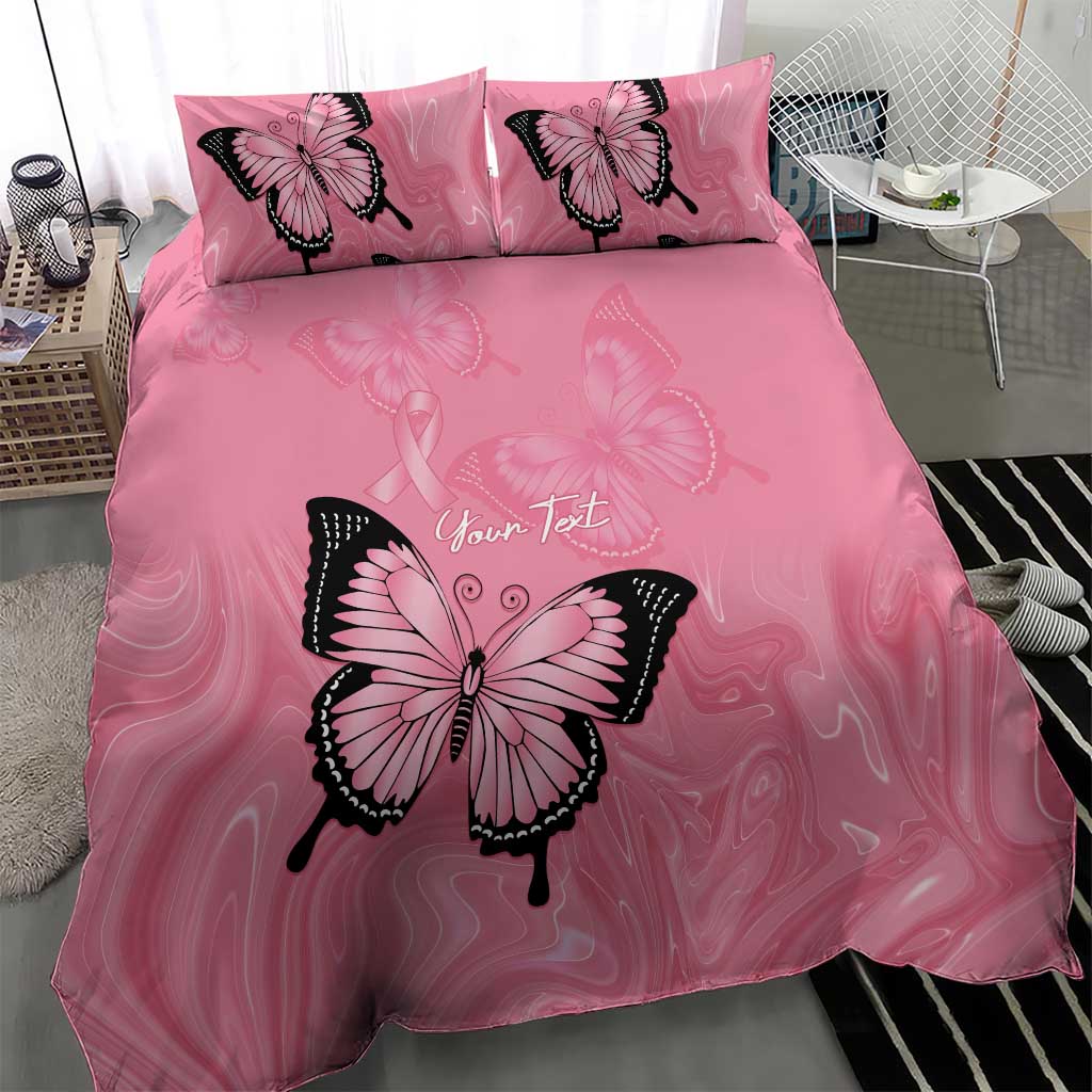 Personalised Australia Breast Cancer Awareness Bedding Set Pink Ribbon Butterfly Opal Pattern - Vibe Hoodie