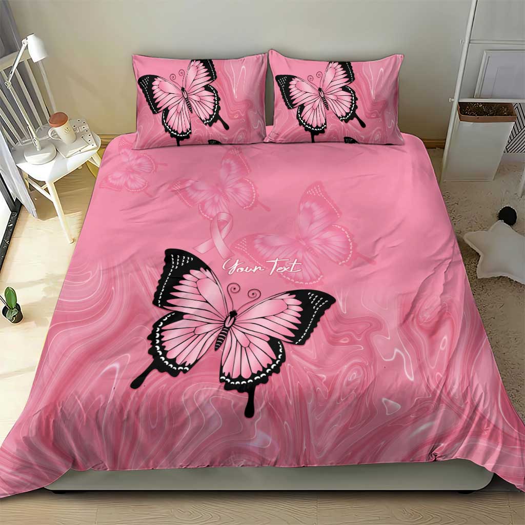 Personalised Australia Breast Cancer Awareness Bedding Set Pink Ribbon Butterfly Opal Pattern - Vibe Hoodie