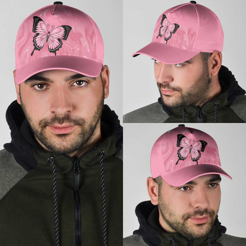 Australia Breast Cancer Awareness Classic Cap Pink Ribbon Butterfly Opal Pattern - Vibe Hoodie