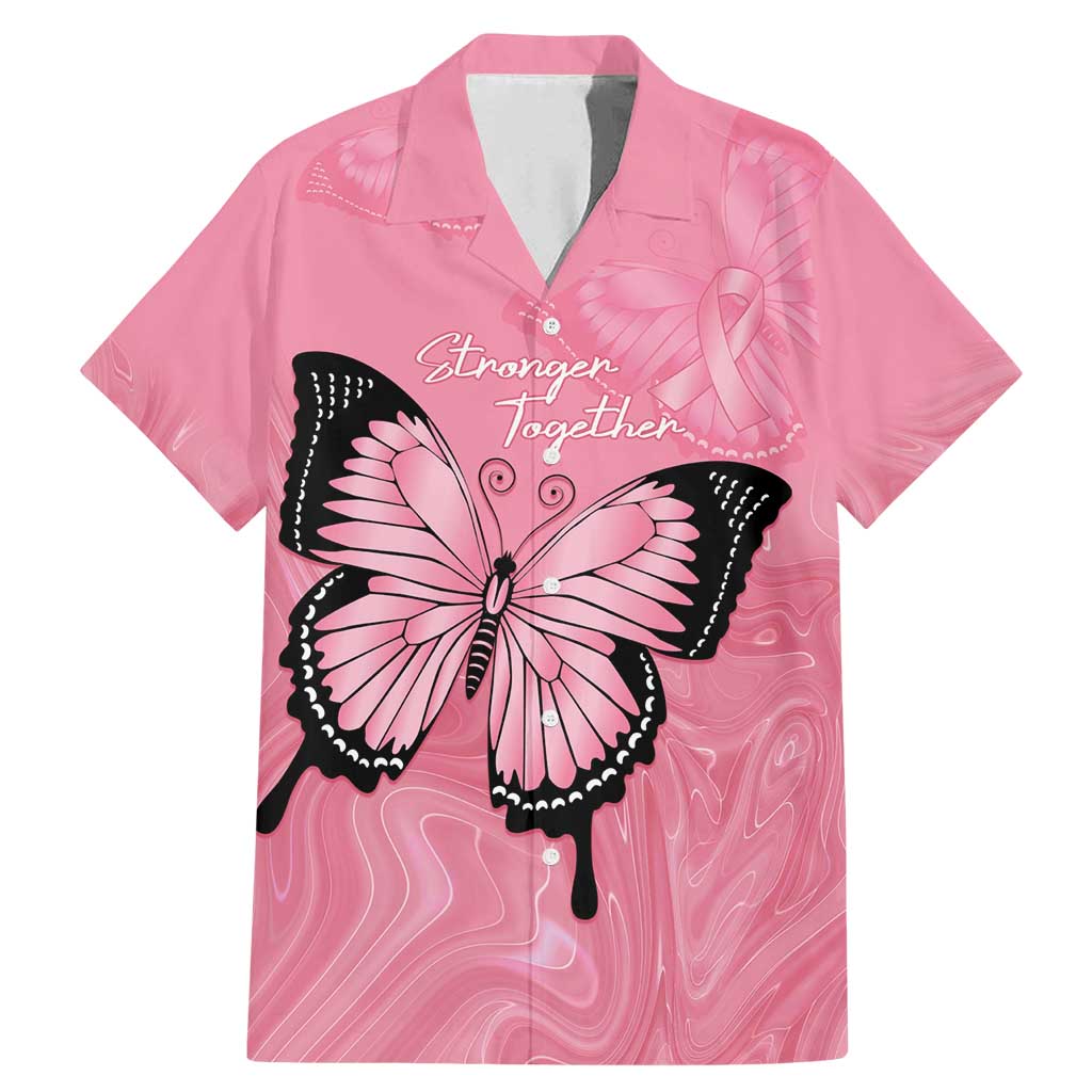 Personalised Australia Breast Cancer Awareness Family Matching Mermaid Dress and Hawaiian Shirt Pink Ribbon Butterfly Opal Pattern - Vibe Hoodie