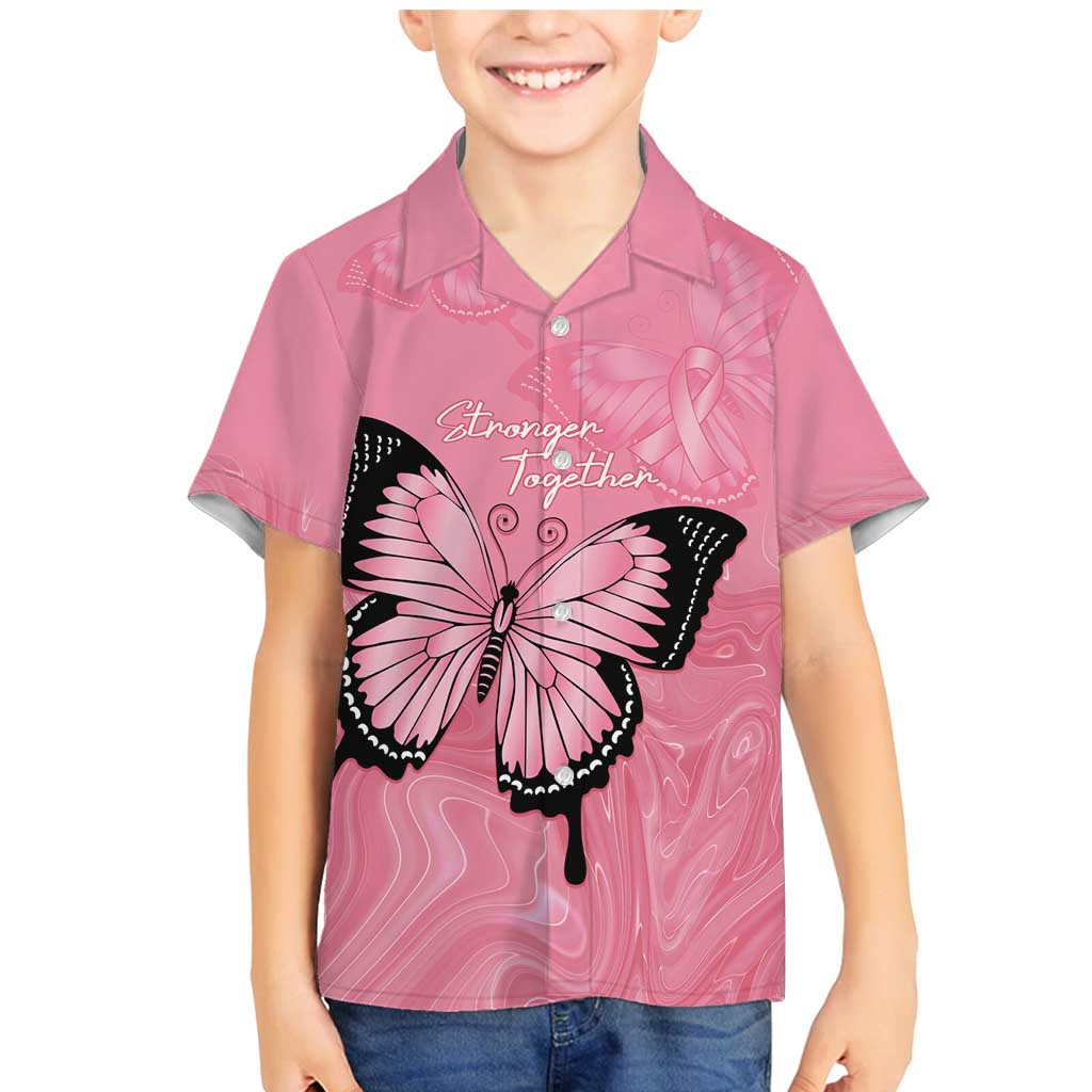 Personalised Australia Breast Cancer Awareness Family Matching Mermaid Dress and Hawaiian Shirt Pink Ribbon Butterfly Opal Pattern - Vibe Hoodie