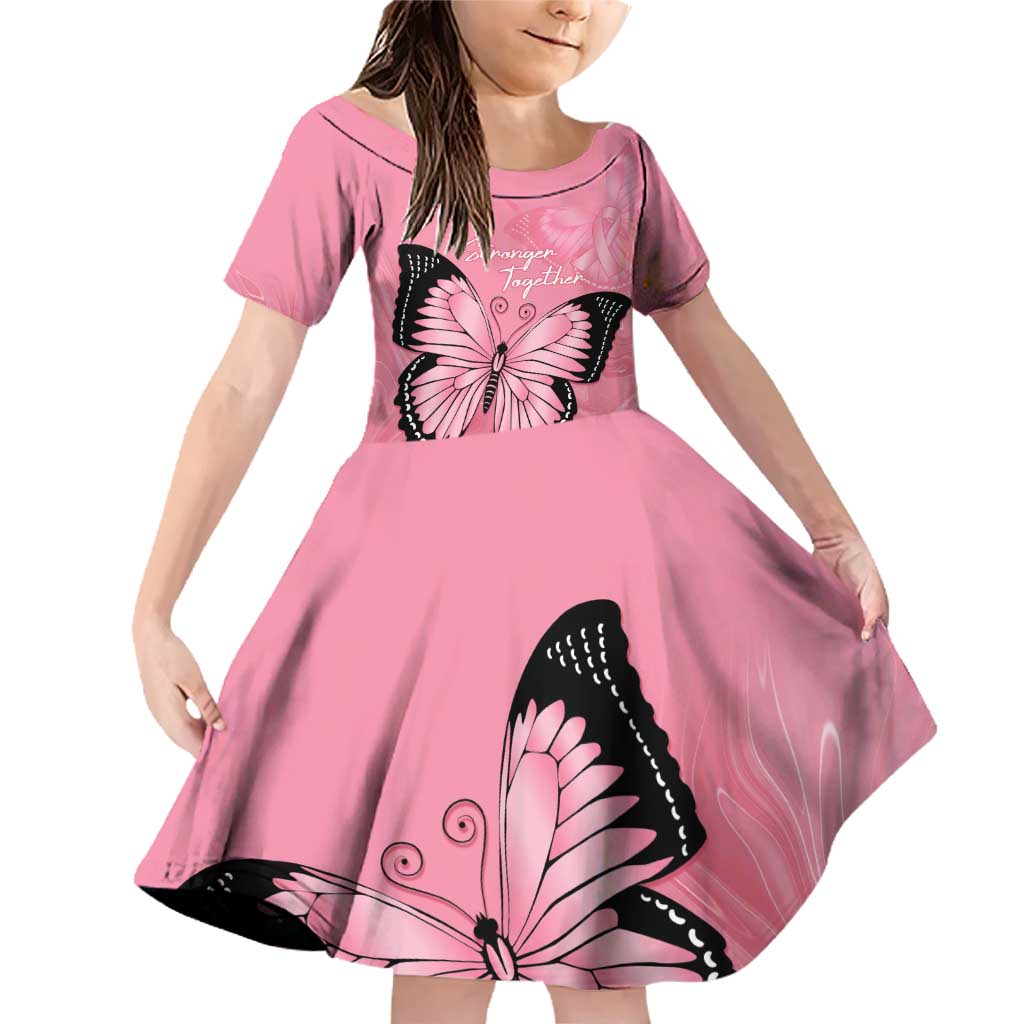 Personalised Australia Breast Cancer Awareness Family Matching Off Shoulder Short Dress and Hawaiian Shirt Pink Ribbon Butterfly Opal Pattern - Vibe Hoodie