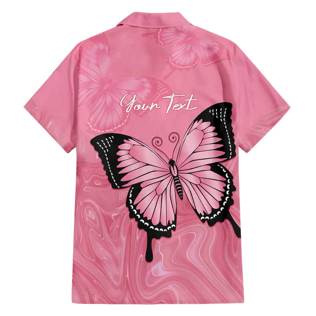 Personalised Australia Breast Cancer Awareness Family Matching Puletasi and Hawaiian Shirt Pink Ribbon Butterfly Opal Pattern - Vibe Hoodie