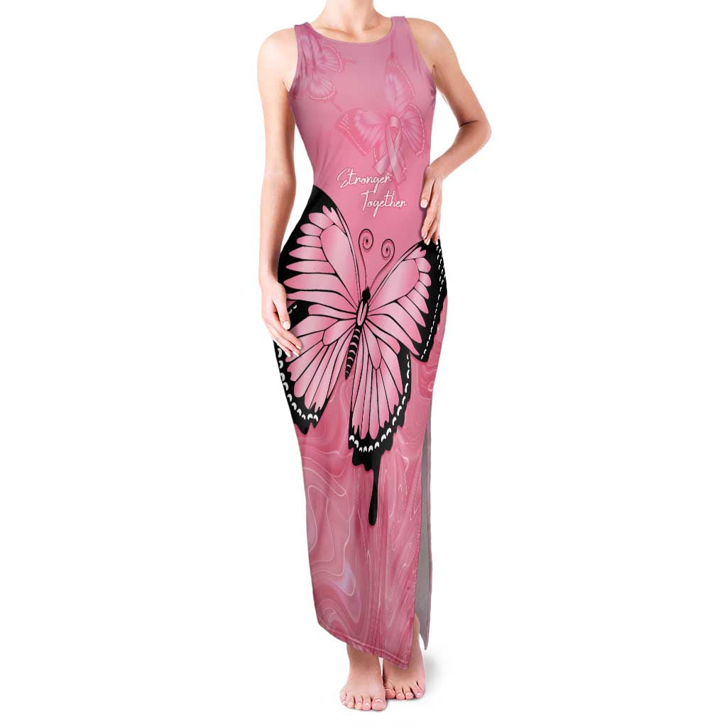 Personalised Australia Breast Cancer Awareness Family Matching Tank Maxi Dress and Hawaiian Shirt Pink Ribbon Butterfly Opal Pattern - Vibe Hoodie