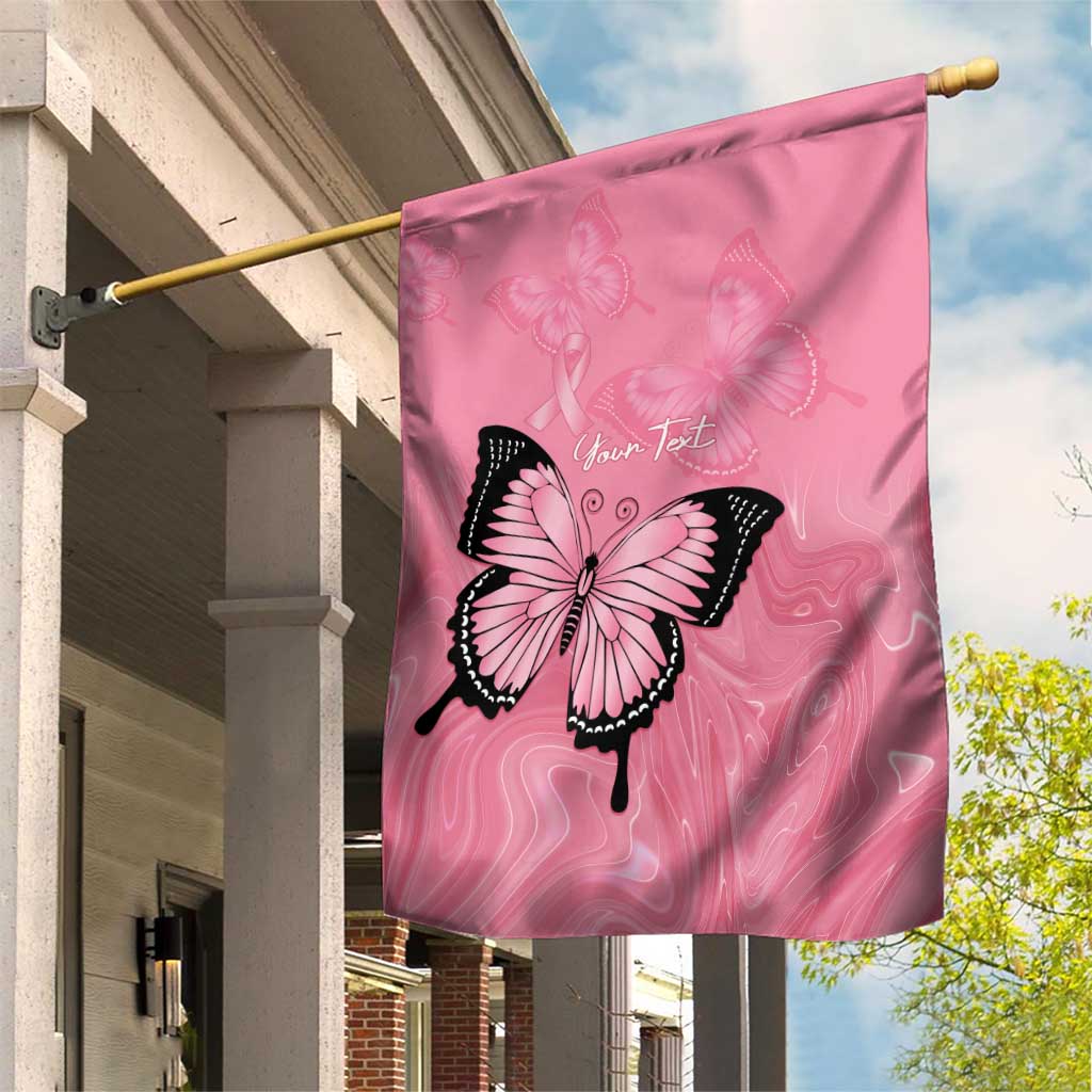 Personalised Australia Breast Cancer Awareness Garden Flag Pink Ribbon Butterfly Opal Pattern - Vibe Hoodie