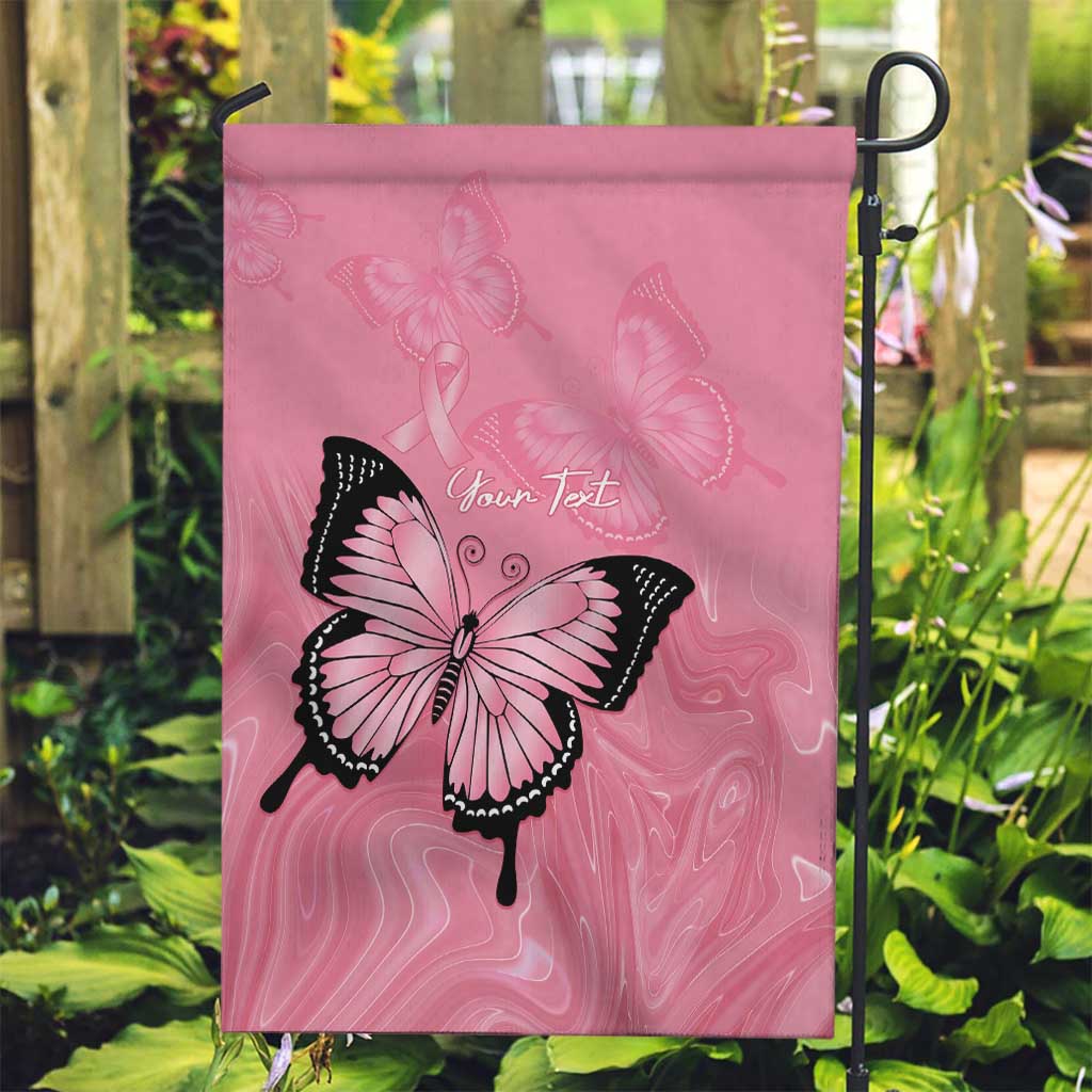 Personalised Australia Breast Cancer Awareness Garden Flag Pink Ribbon Butterfly Opal Pattern - Vibe Hoodie