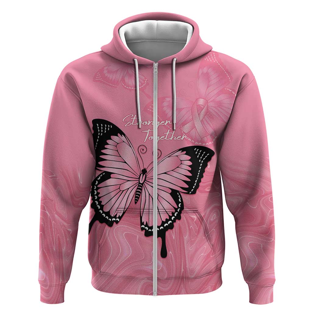 Personalised Australia Breast Cancer Awareness Hoodie Pink Ribbon Butterfly Opal Pattern - Vibe Hoodie