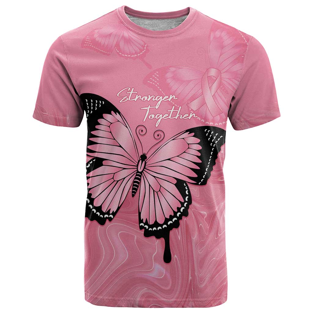 Personalised Australia Breast Cancer Awareness T Shirt Pink Ribbon Butterfly Opal Pattern - Vibe Hoodie