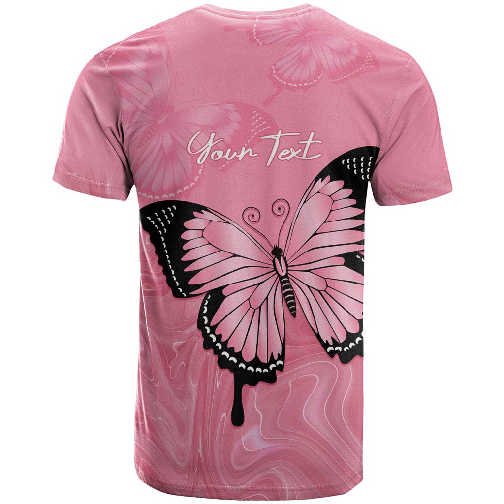 Personalised Australia Breast Cancer Awareness T Shirt Pink Ribbon Butterfly Opal Pattern - Vibe Hoodie