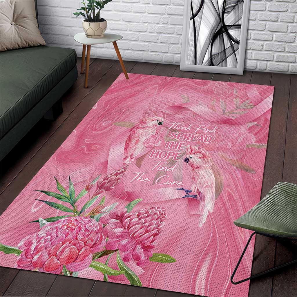 Australia Breast Cancer Awareness Area Rug Think Pink Cockatoos Ribbon - Vibe Hoodie