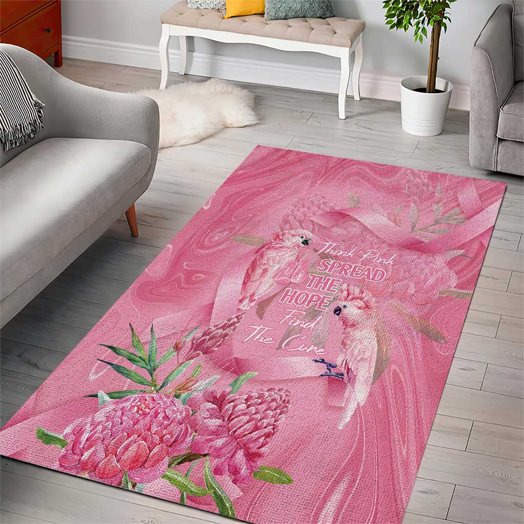 Australia Breast Cancer Awareness Area Rug Think Pink Cockatoos Ribbon - Vibe Hoodie