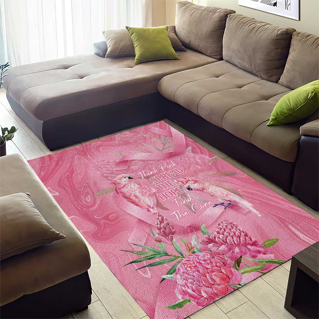 Australia Breast Cancer Awareness Area Rug Think Pink Cockatoos Ribbon - Vibe Hoodie