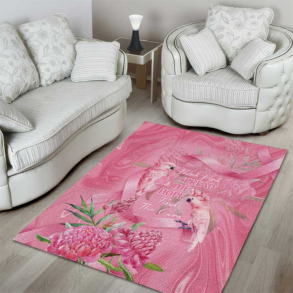 Australia Breast Cancer Awareness Area Rug Think Pink Cockatoos Ribbon - Vibe Hoodie