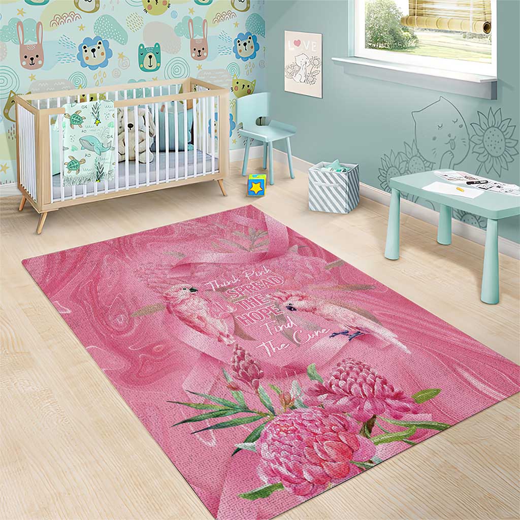 Australia Breast Cancer Awareness Area Rug Think Pink Cockatoos Ribbon - Vibe Hoodie