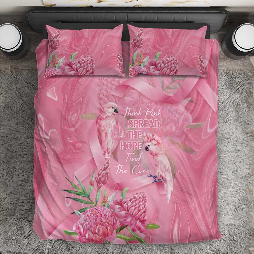 Australia Breast Cancer Awareness Bedding Set Think Pink Cockatoos Ribbon - Vibe Hoodie