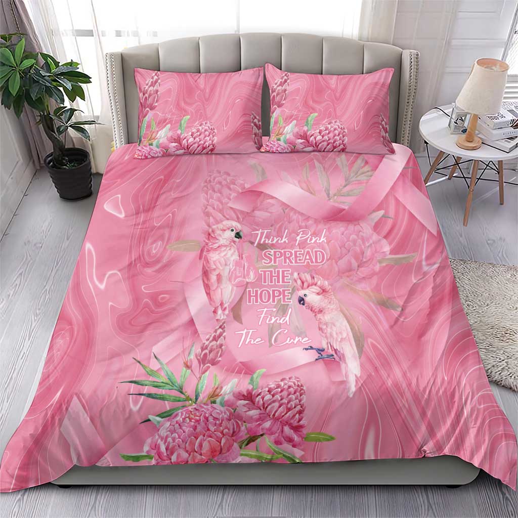 Australia Breast Cancer Awareness Bedding Set Think Pink Cockatoos Ribbon - Vibe Hoodie