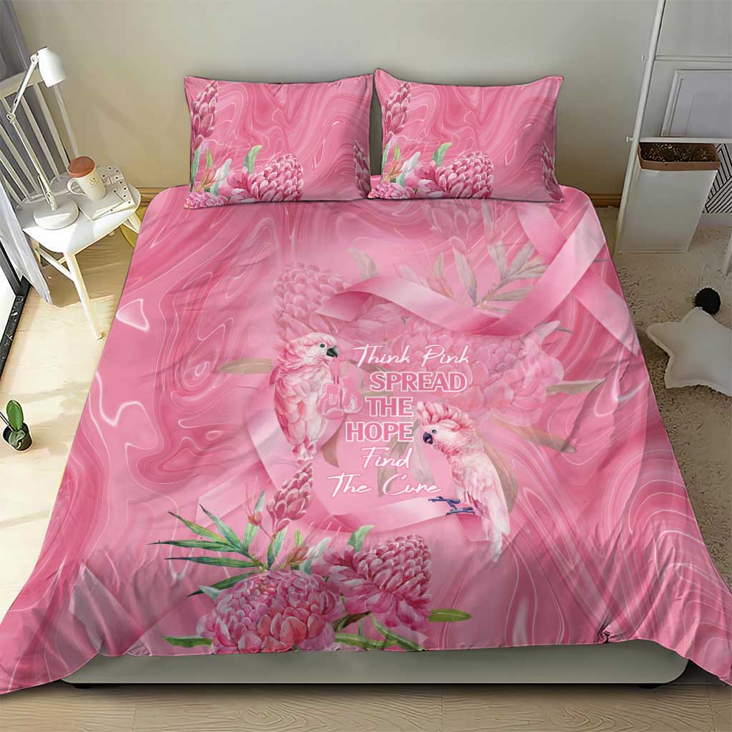 Australia Breast Cancer Awareness Bedding Set Think Pink Cockatoos Ribbon - Vibe Hoodie