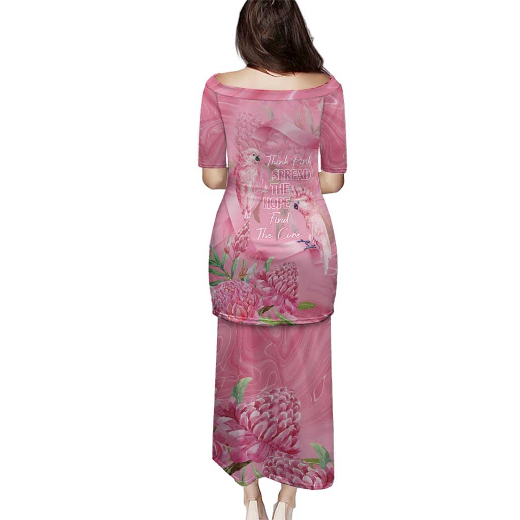 Australia Breast Cancer Awareness Family Matching Puletasi and Hawaiian Shirt Think Pink Cockatoos Ribbon - Vibe Hoodie