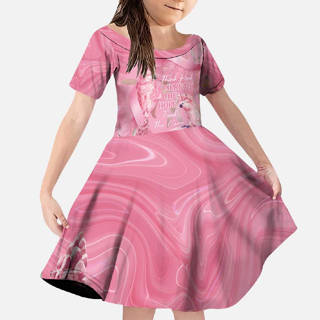 Australia Breast Cancer Awareness Family Matching Tank Maxi Dress and Hawaiian Shirt Think Pink Cockatoos Ribbon - Vibe Hoodie